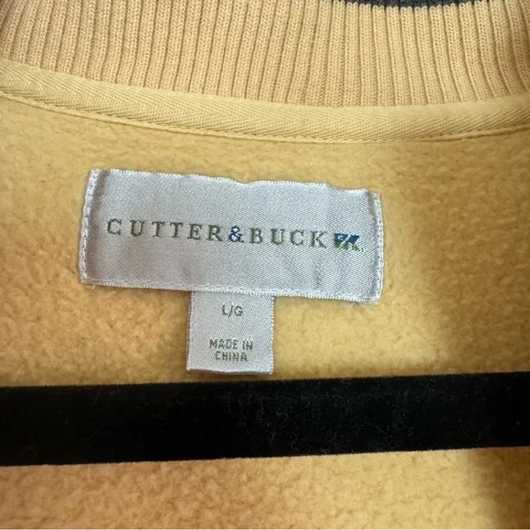 Cutter & Buck Cotton Quarter Zip Pullover in Yellow - Picture 3 of 6